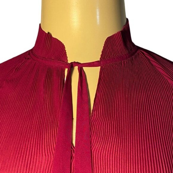 BEAUTIFUL DEREK LAM 10 CROSBY FUCHSIA PLEATED BLOUSE (NWT) - Picture 5 of 10